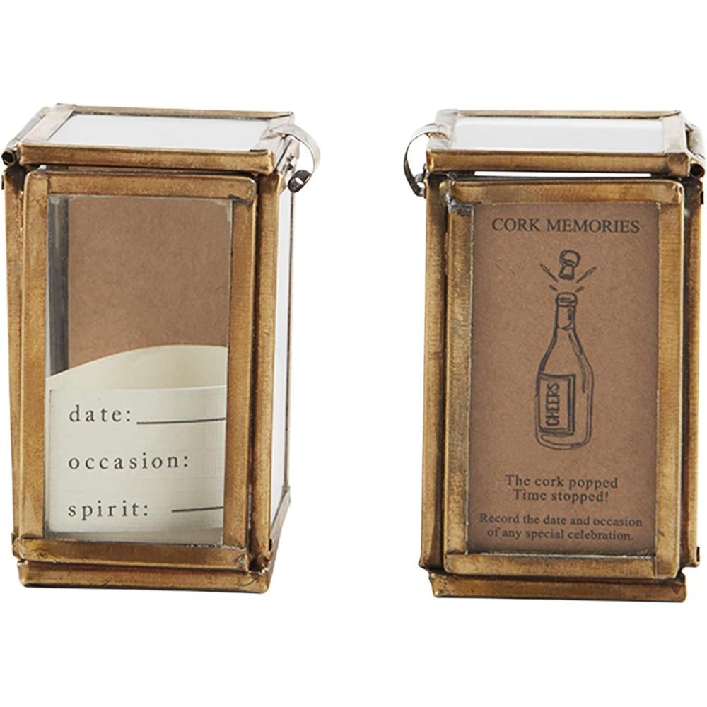 imageMud Pie Wine Cork Display Box Silver 225 x 125GOLD