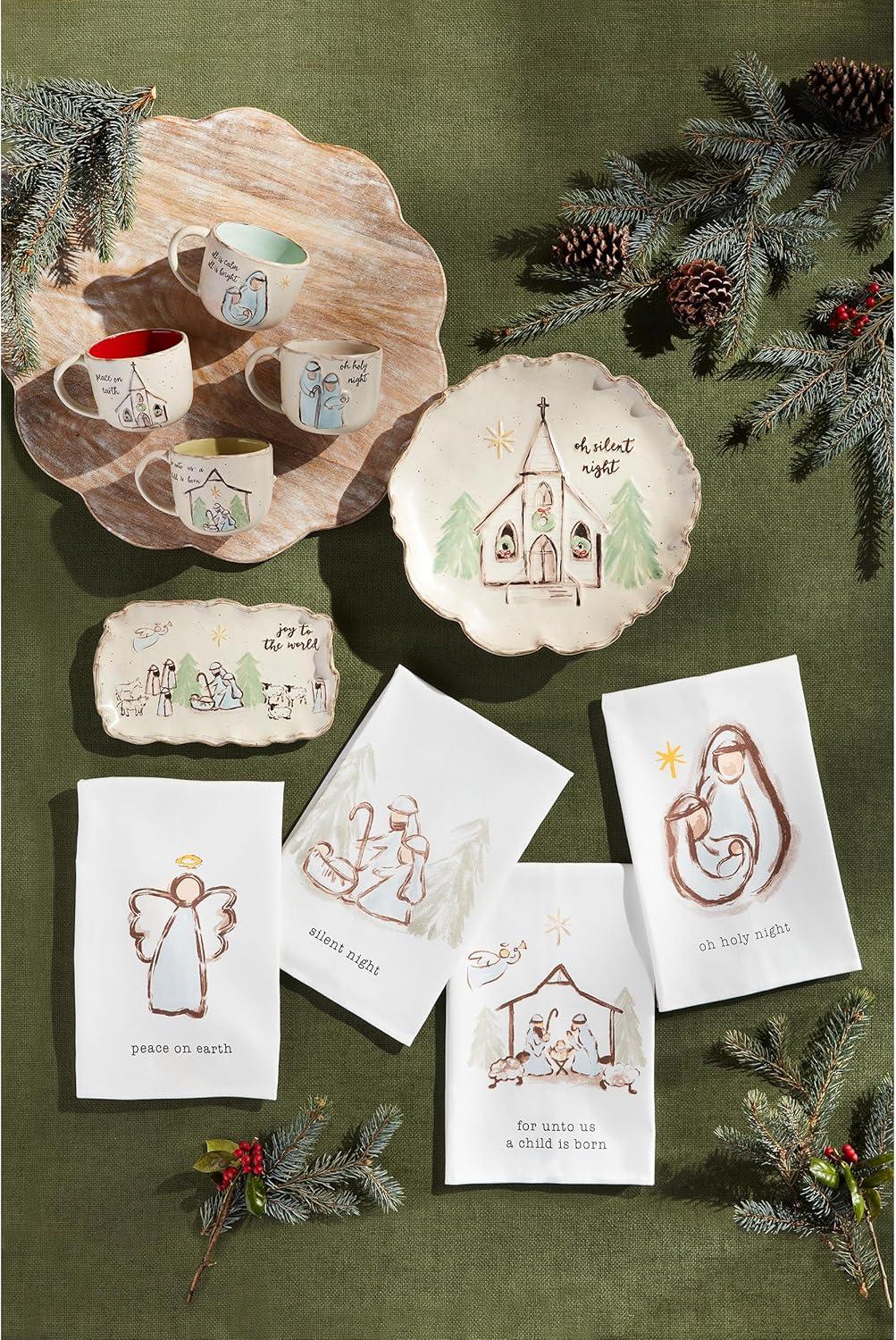 imageMud Pie Nativity Cotton Towel Silent 26 x 16 12One Size Pack of 2