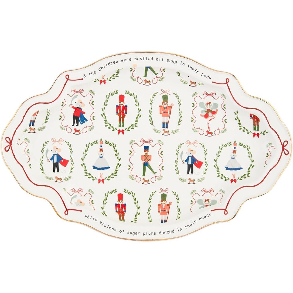 imageMud Pie Nutcracker Christmas Platter 10 12 x 16 14