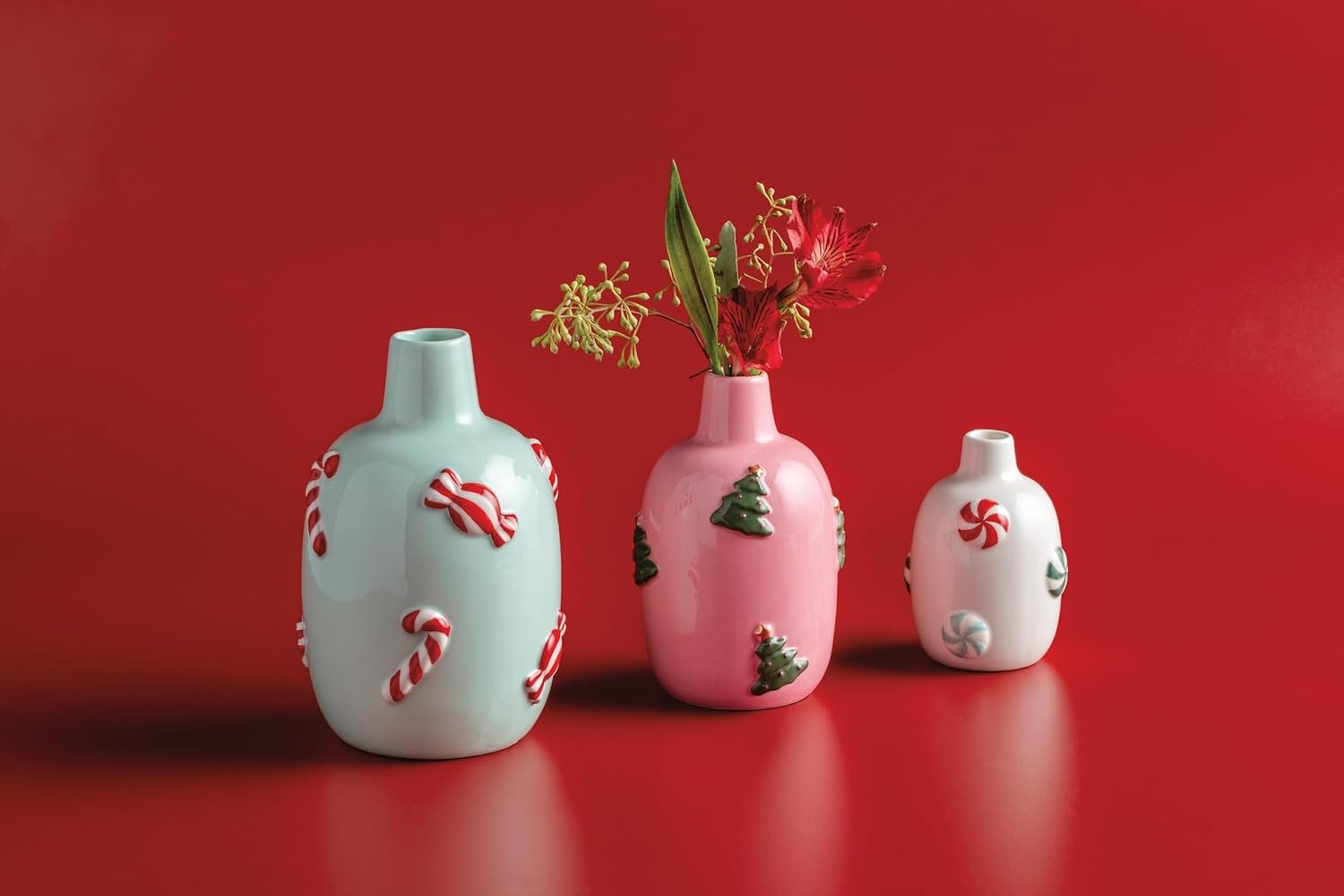imageMud Pie Christmas Peppermint Icon Vase
