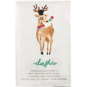 Mud Pie Christmas Dasher Reindeer Poem Towel(Dasher)