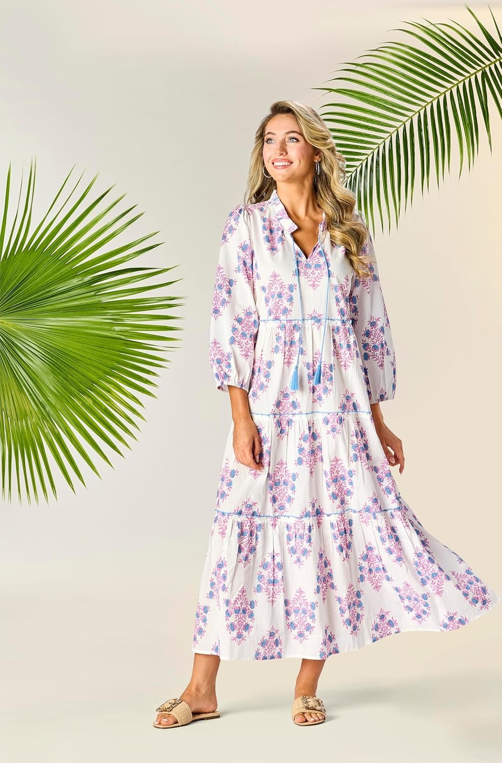 imageMud Pie Womens Mud Pie Womens Farris Maxi DressWhite