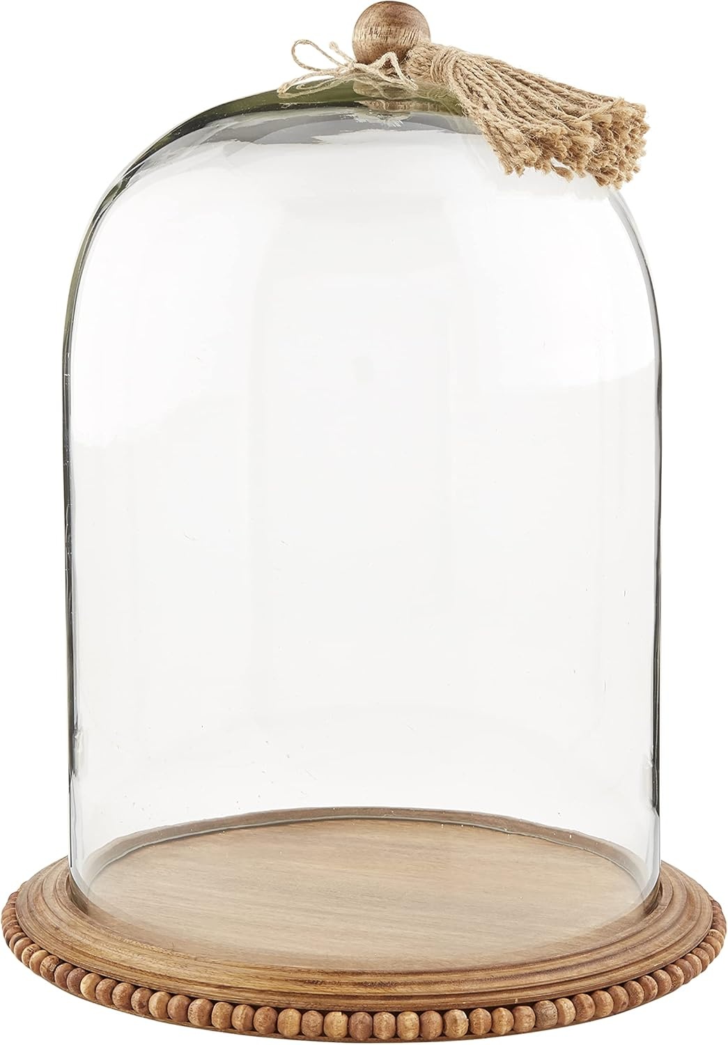 image:imageMud Pie Large Beaded Base Decorative Cloche WhiteClear