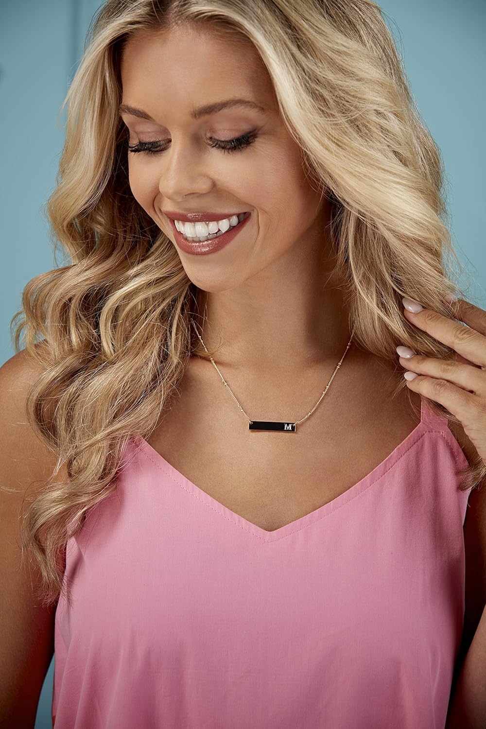 image:imageMud Pie Womens Initial BAR NecklaceK