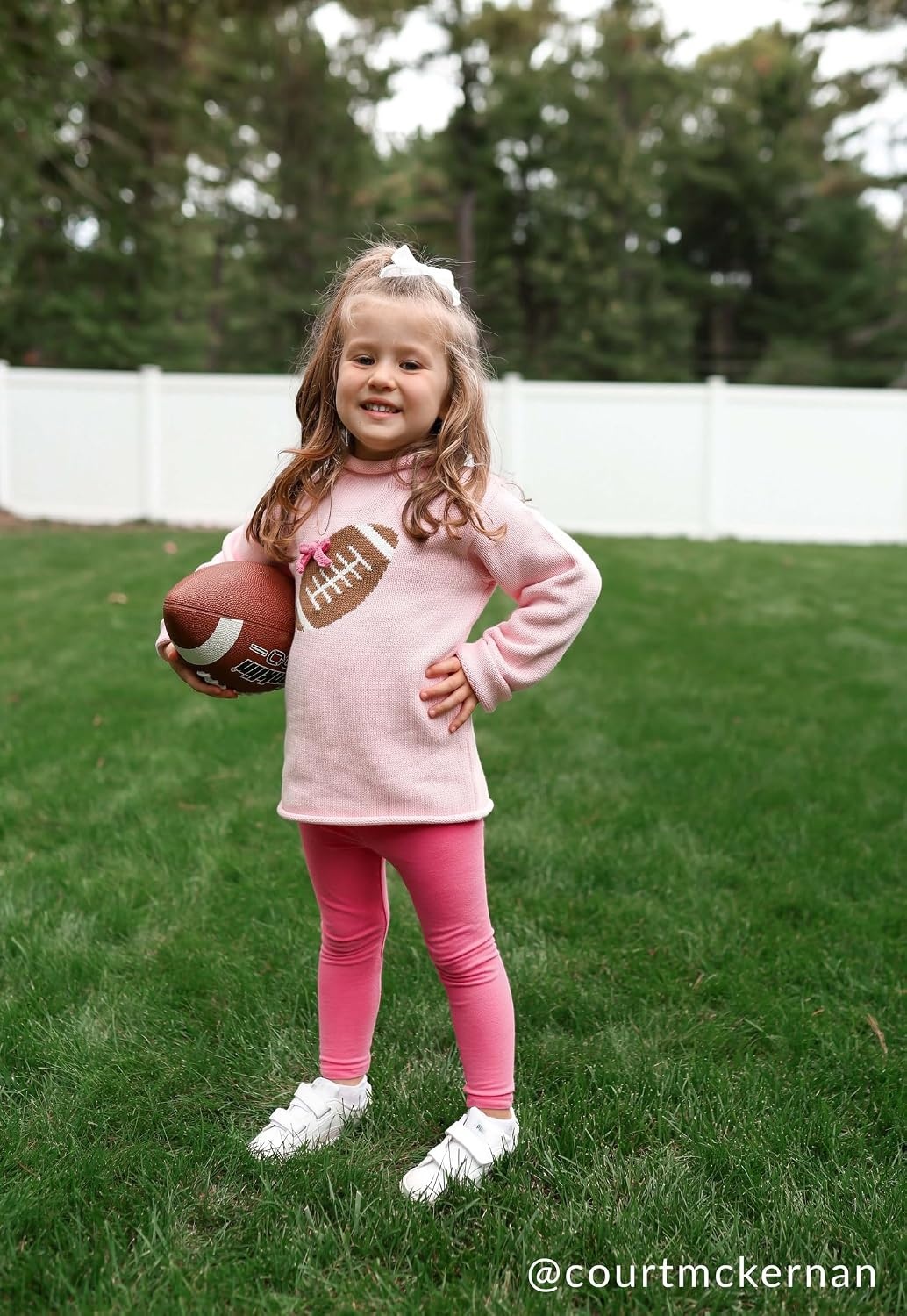 image:imageMud Pie Girls Mud Pie Kids Football Rollneck SweaterPink