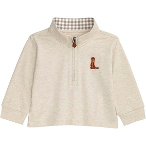 Mud Pie Toddler Boy Boot Quarter Zip Pullover