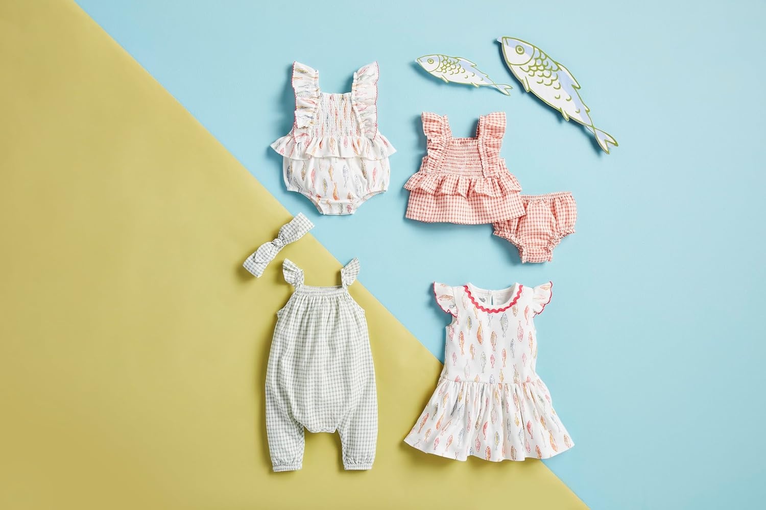 image:imageMud Pie Baby Girls Childrens Smocked Pinafore SetCheck