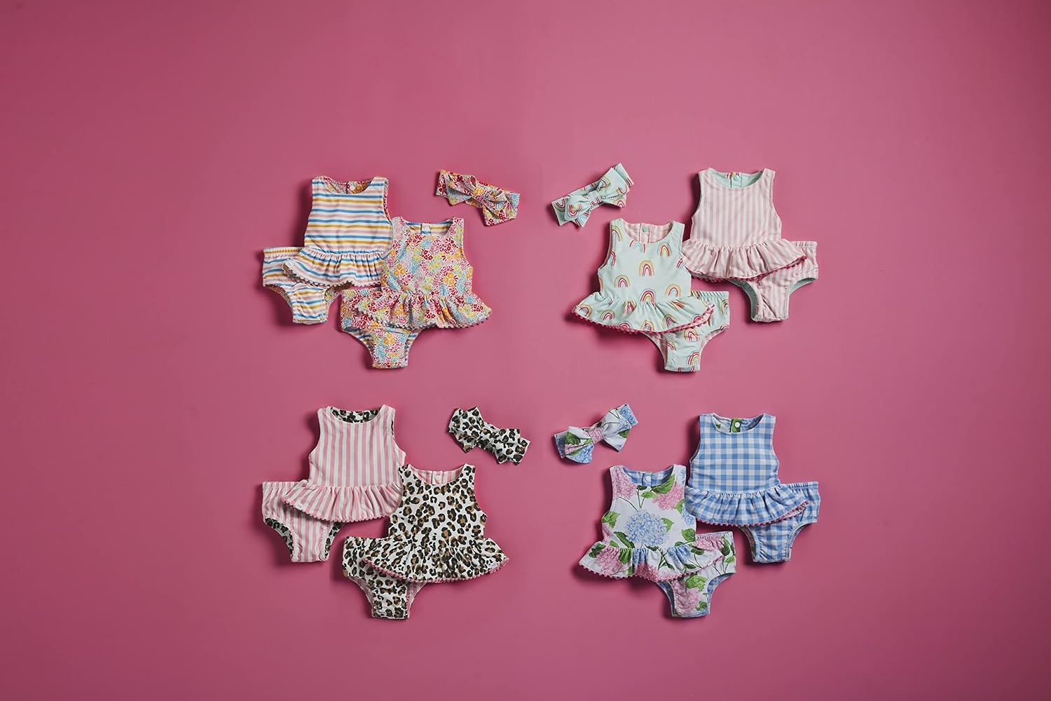 image:imageMud Pie Baby Girls Mud Pie Reversible Swimsuit amp Headband SetRainbow