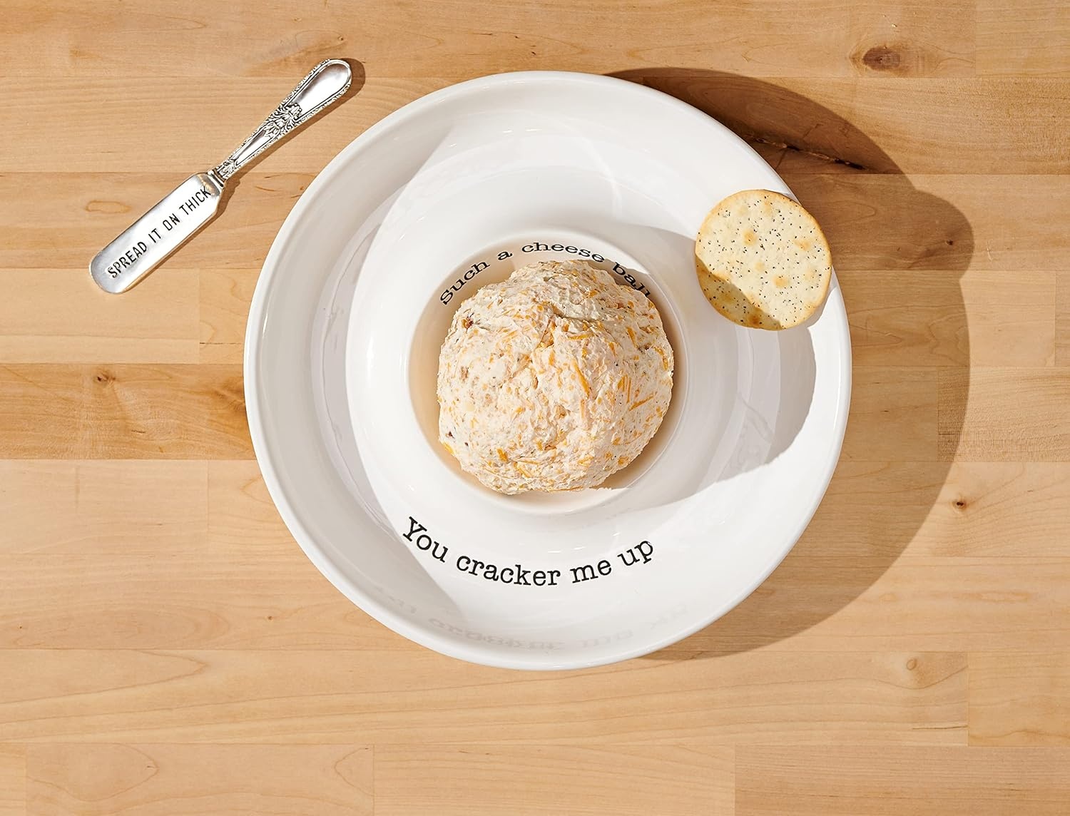 image:imageMud Pie Circa Cheese Ball Dish SetWhite dish 1 12 x 9 12 dia spreader 5 12dish 1 12 x 9 12 dia spreader 5 12