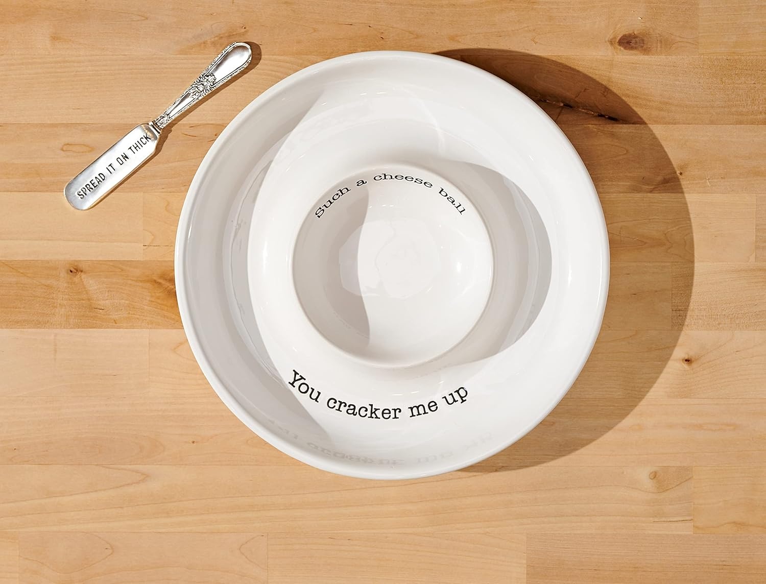 image:imageMud Pie Circa Cheese Ball Dish SetWhite dish 1 12 x 9 12 dia spreader 5 12dish 1 12 x 9 12 dia spreader 5 12
