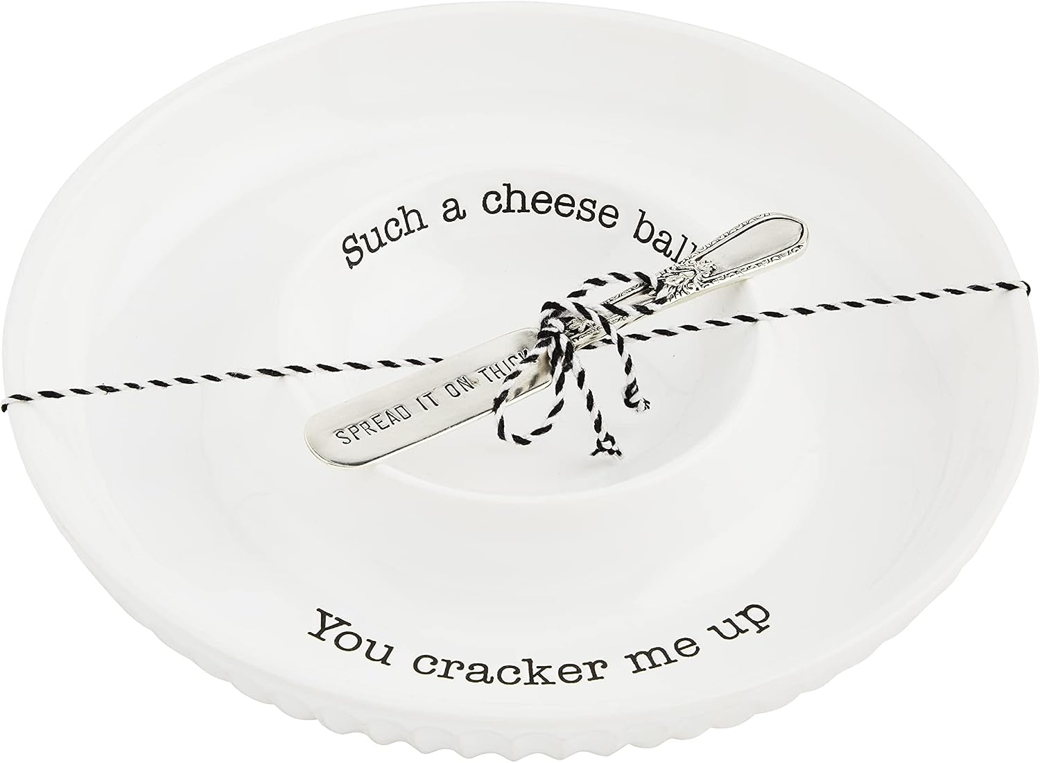 image:imageMud Pie Circa Cheese Ball Dish SetWhite dish 1 12 x 9 12 dia spreader 5 12dish 1 12 x 9 12 dia spreader 5 12