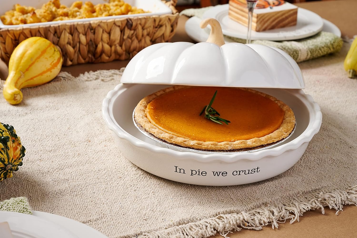 image:imageMud Pie Circa Pumpkin Pie Dish Set White 55 x 105 dia