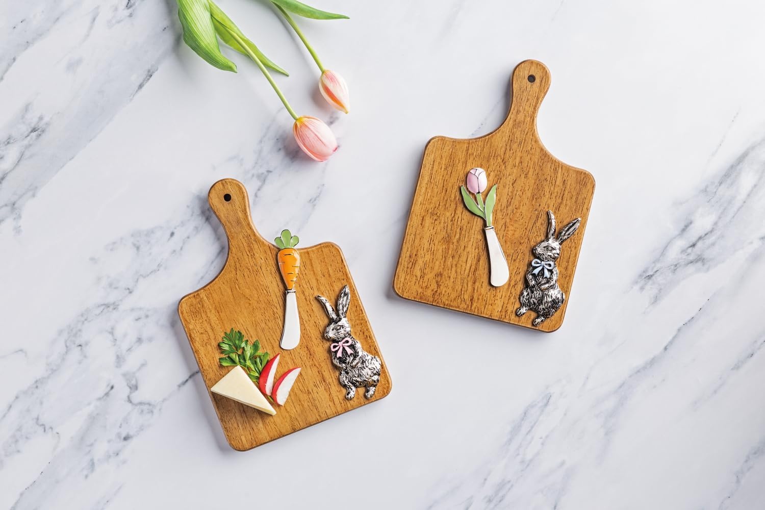 image:imageMud Pie Easter Bow Bunny Wood Board SetBlue