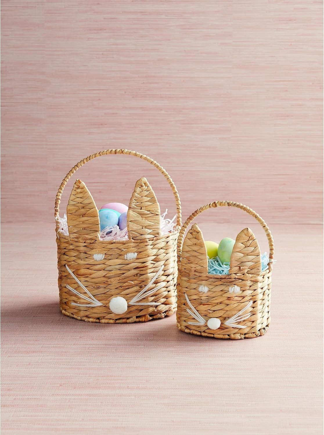 image:imageMud Pie Nested Hyacinth Easter Baskets Small 8 14 x 6 12 Dia Large 11 12 x 9 Dia