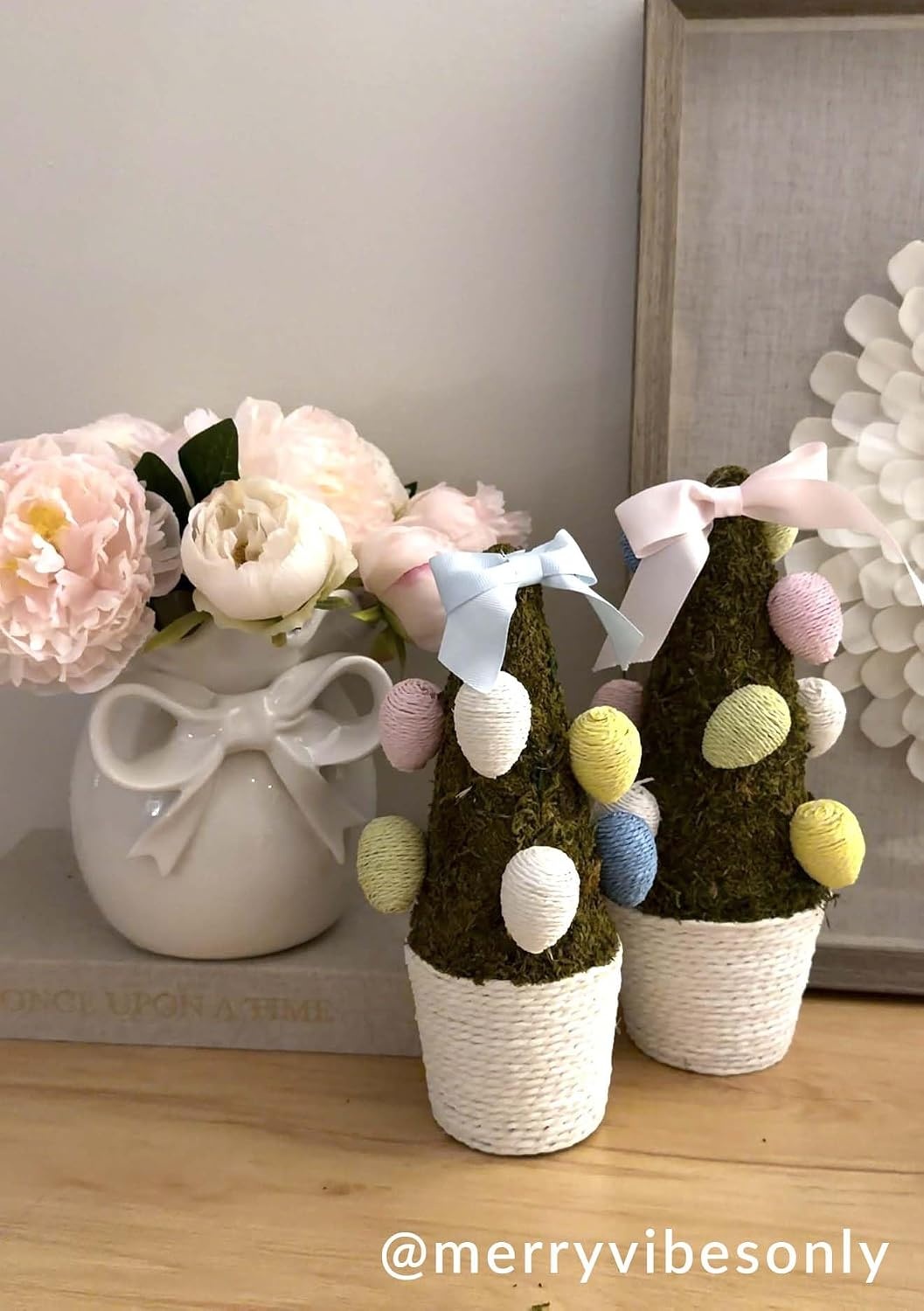 image:imageMud Pie Small Moss Easter Egg Tree 10 x 3 14 DiaGreen