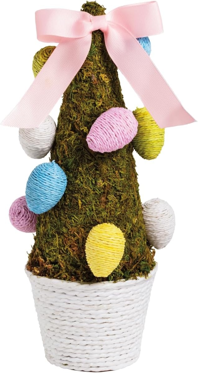 image:imageMud Pie Small Moss Easter Egg Tree 10 x 3 14 DiaGreen