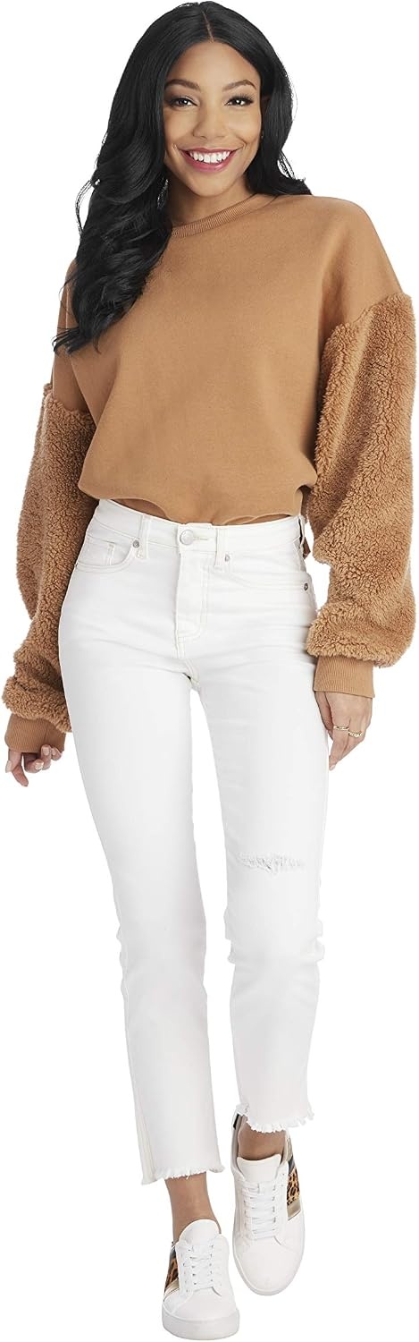 image:imageMud Pie Womens Hyde Straight Leg JeansCream