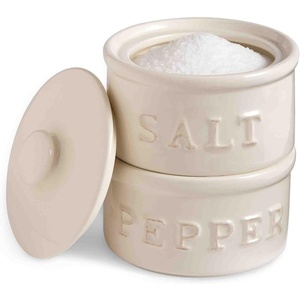 Mud Pie Door Knob Salt Cellar Set, White(Cellar)