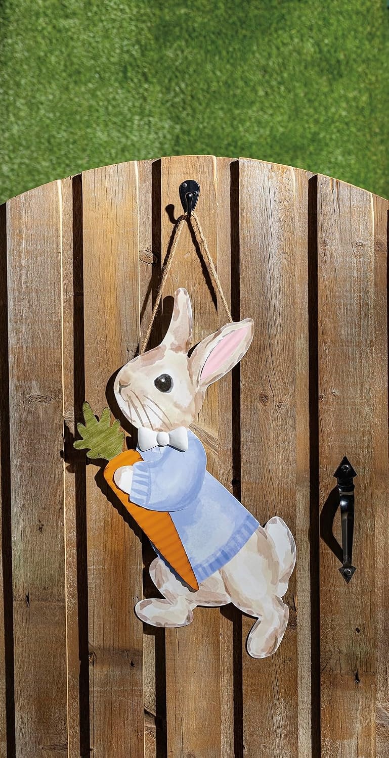 image:imageMud Pie Easter Tin Bunny Door Hanger