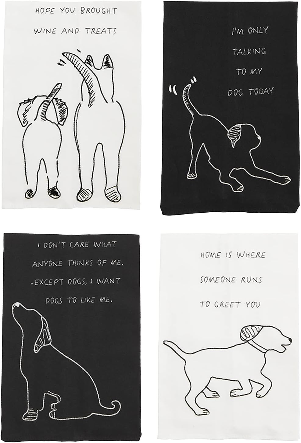 image:imageMud Pie Embroidered Dog Towel Im Only Talking 26 x 165Im Only Talking