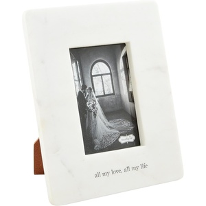 Mud Pie Marble Wedding Frame; 7 1/2″ X 9 1/2″
