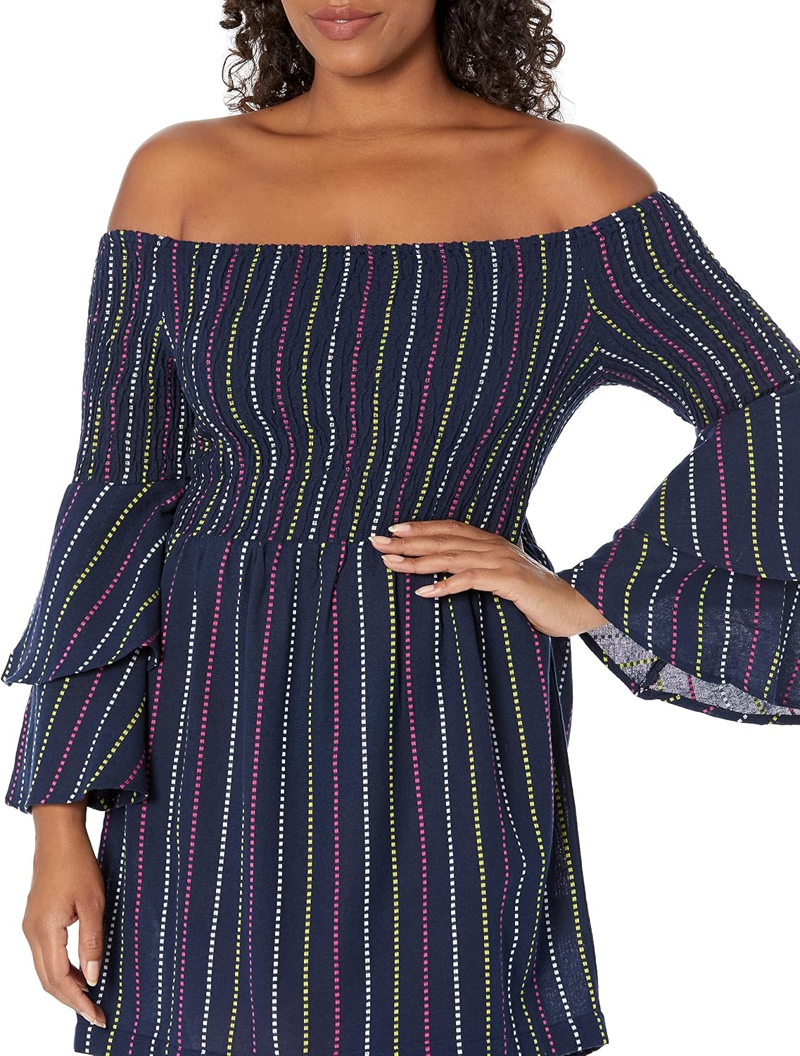 image:imageMud Pie Womens Desi Off The ShoulderBlue