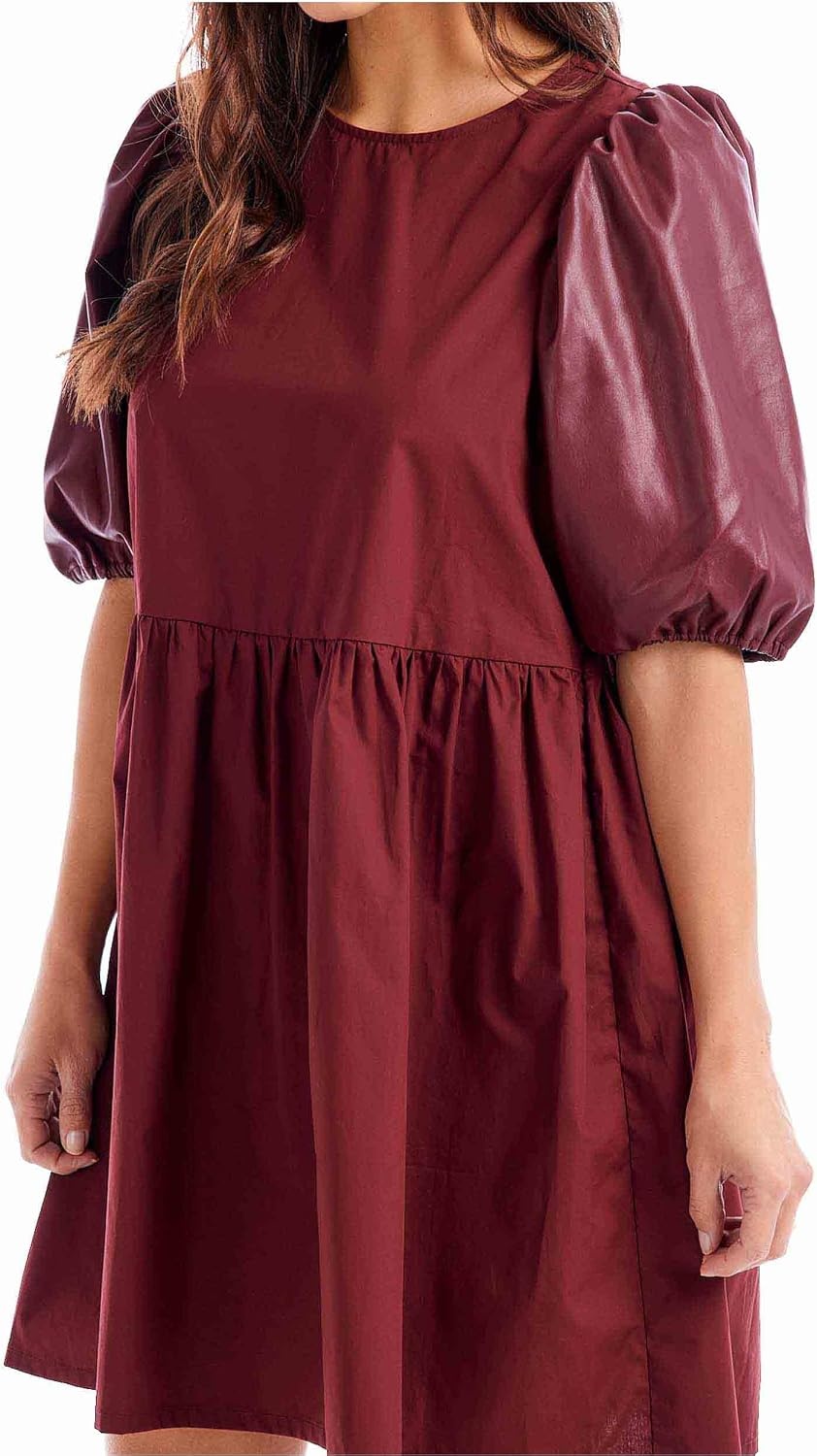 image:imageMud Pie Womens Mud Pie Womens Ren Leather DressOxblood