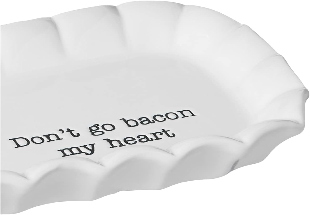 image:imageMud Pie Bacon Serving Tray Set White 12 X 45