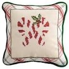 image:imageMud Pie Christmas Candy Cane Needlepoint PillowGreen