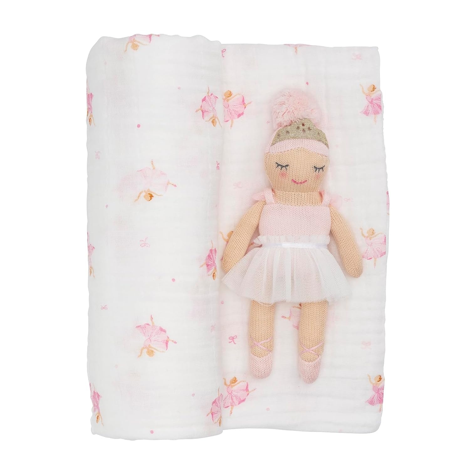 image:imageMud Pie Baby Girl Ballerina Swaddle amp Rattle Set