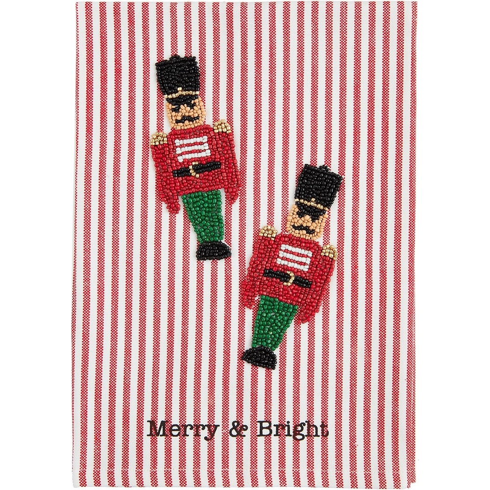 image:imageMud Pie Christmas Bead Towel Nutcracker 21 x 14