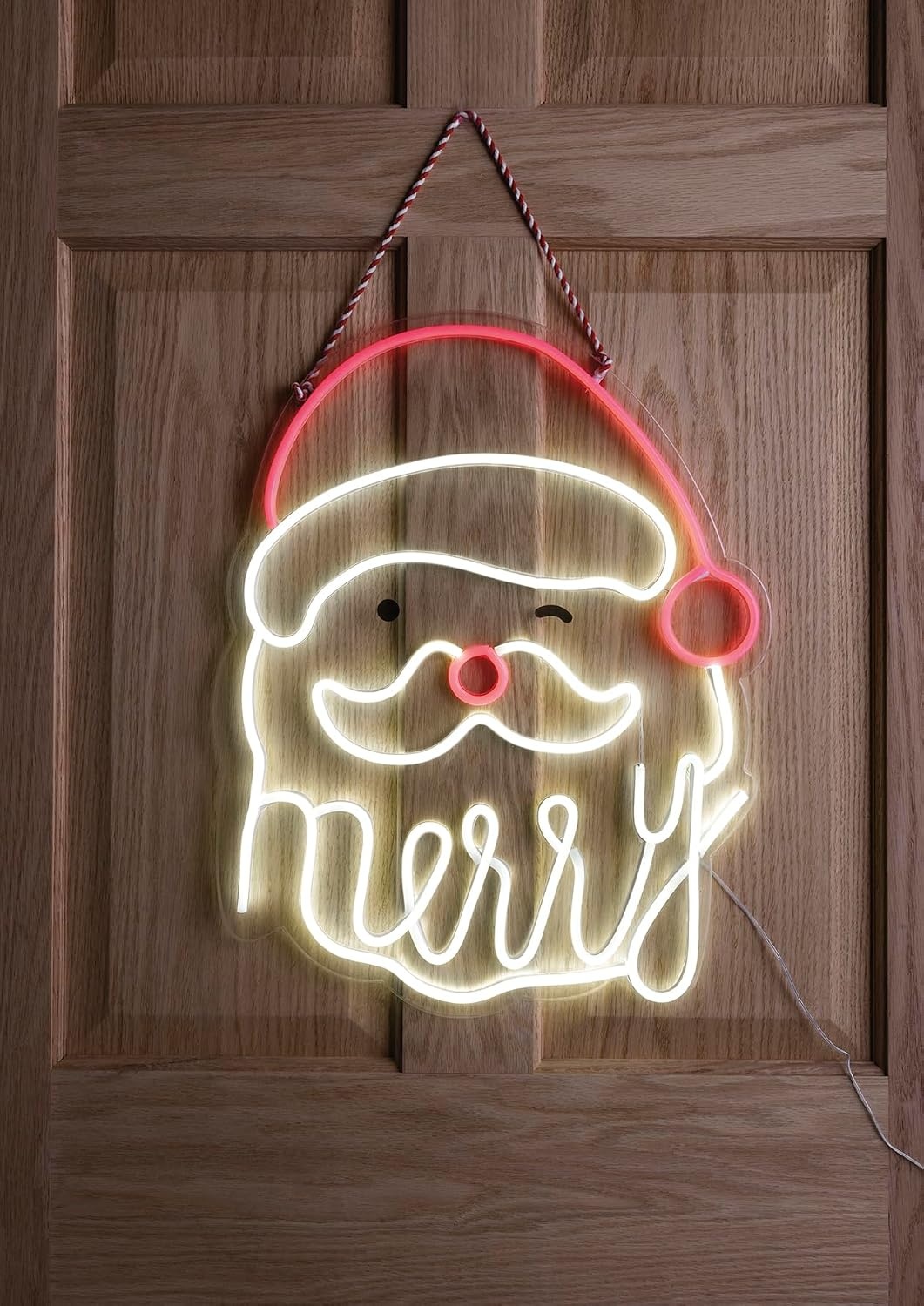 image:imageMud Pie Christmas Neon Santa Door Hanger
