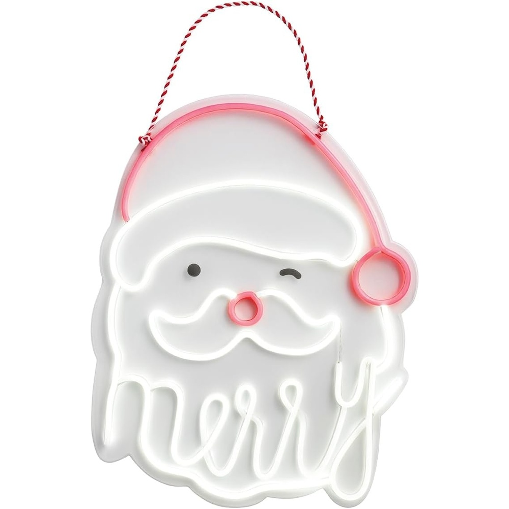 image:imageMud Pie Christmas Neon Santa Door Hanger