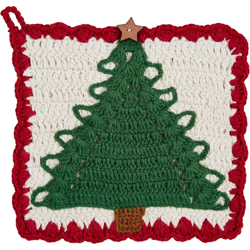 image:imageMud Pie Icon Crochet Pot Holder Tree 8 x 8