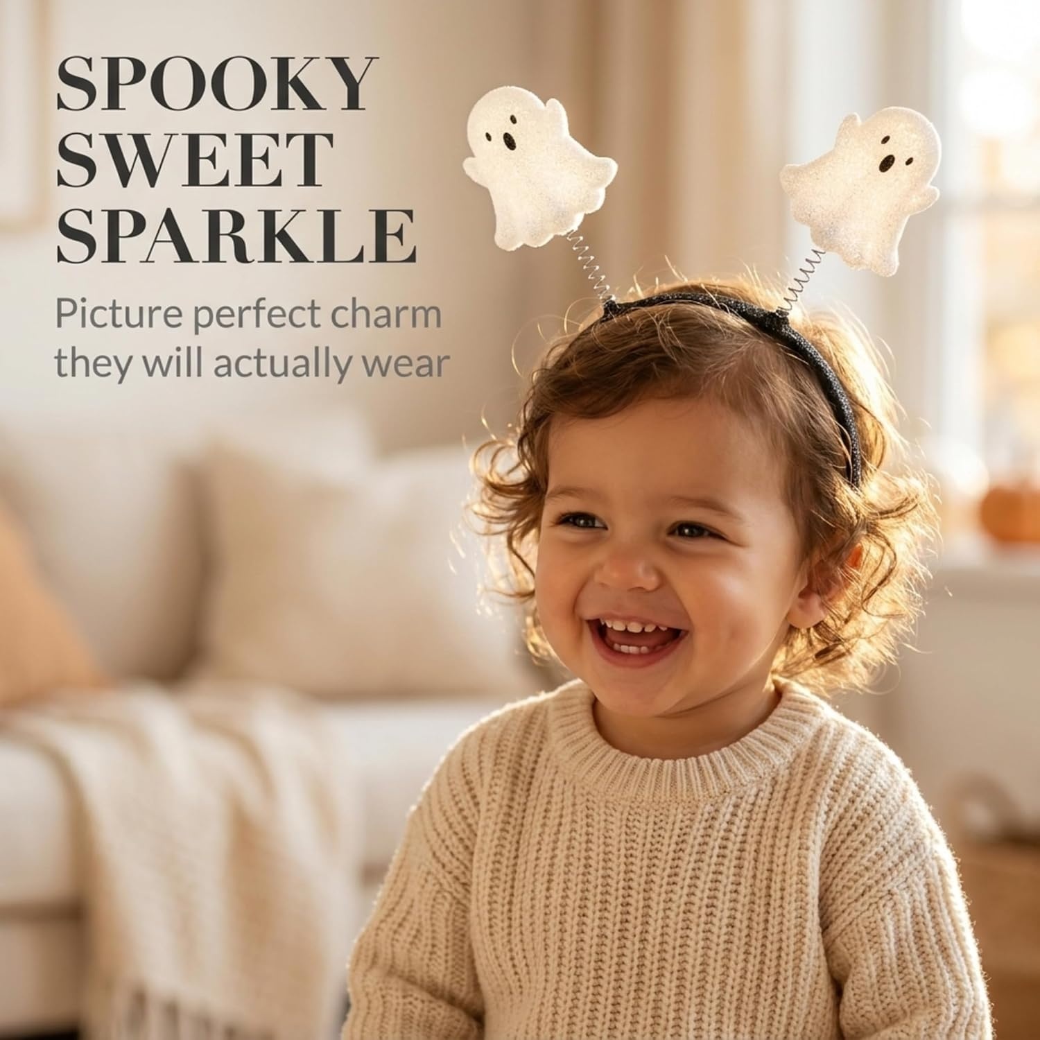 image:imageMud Pie Glitter Ghost Halloween Headband Set