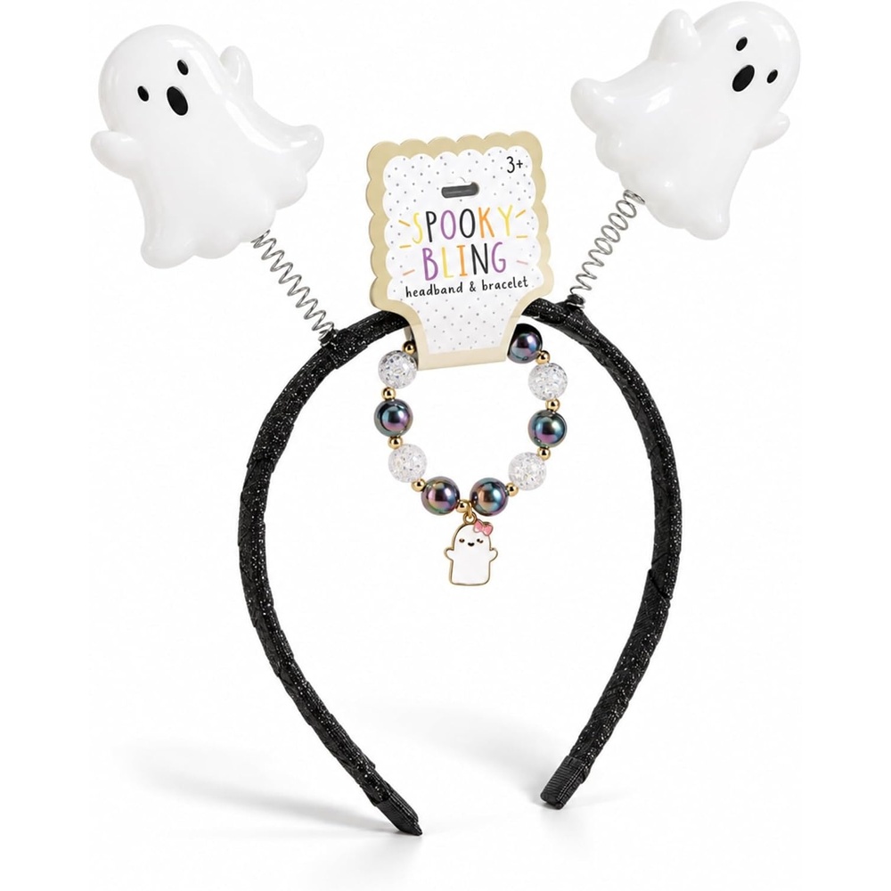 image:imageMud Pie Glitter Ghost Halloween Headband Set
