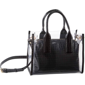 Mud Pie CLEAR MEDIUM BAG(Black)