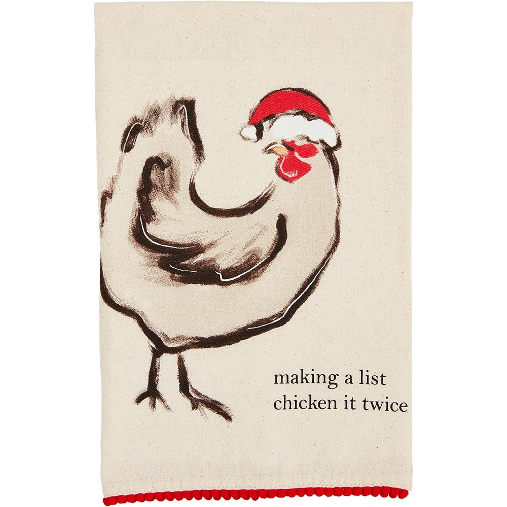 image:imageMud Pie Christmas Farm Towel Chicken 26 x 16 12