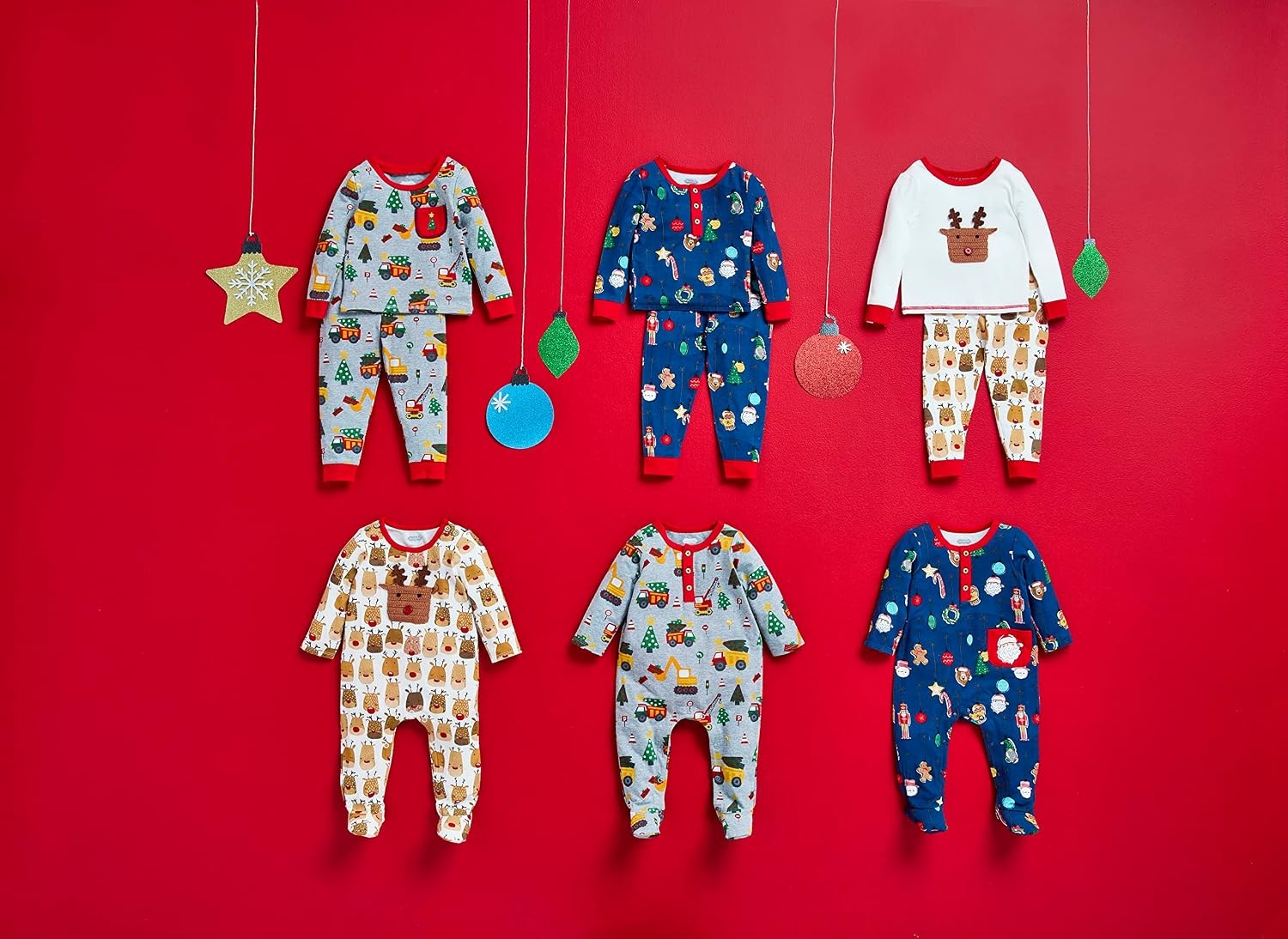 image:imageMud Pie Baby Boys Golf Footed Sleeper Cotton Zipper PajamasConstruction Christmas