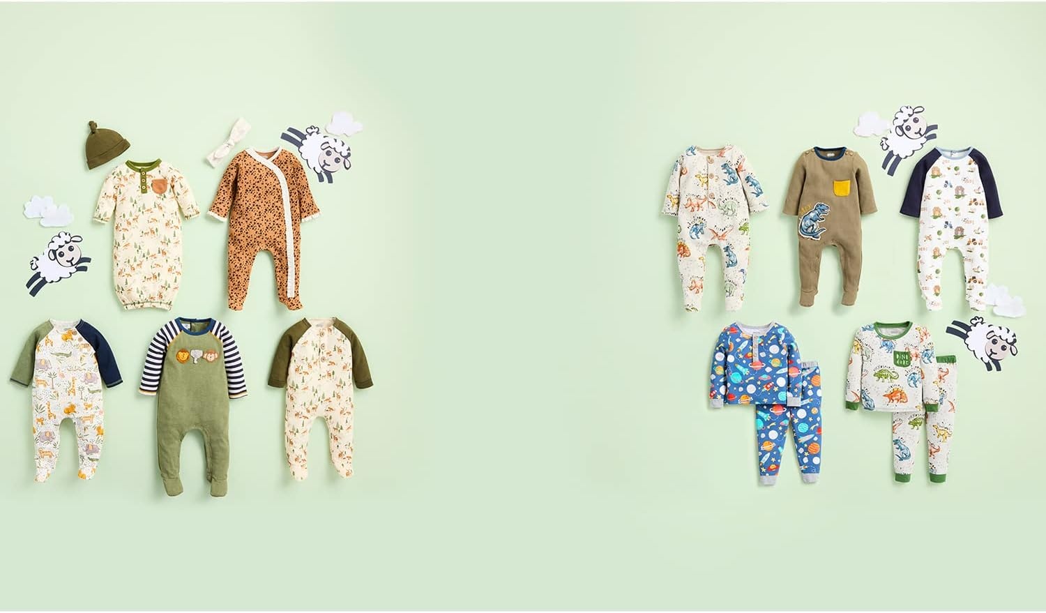 image:imageMud Pie Baby Boys Golf Footed Sleeper Cotton Zipper PajamasDeer Waffle
