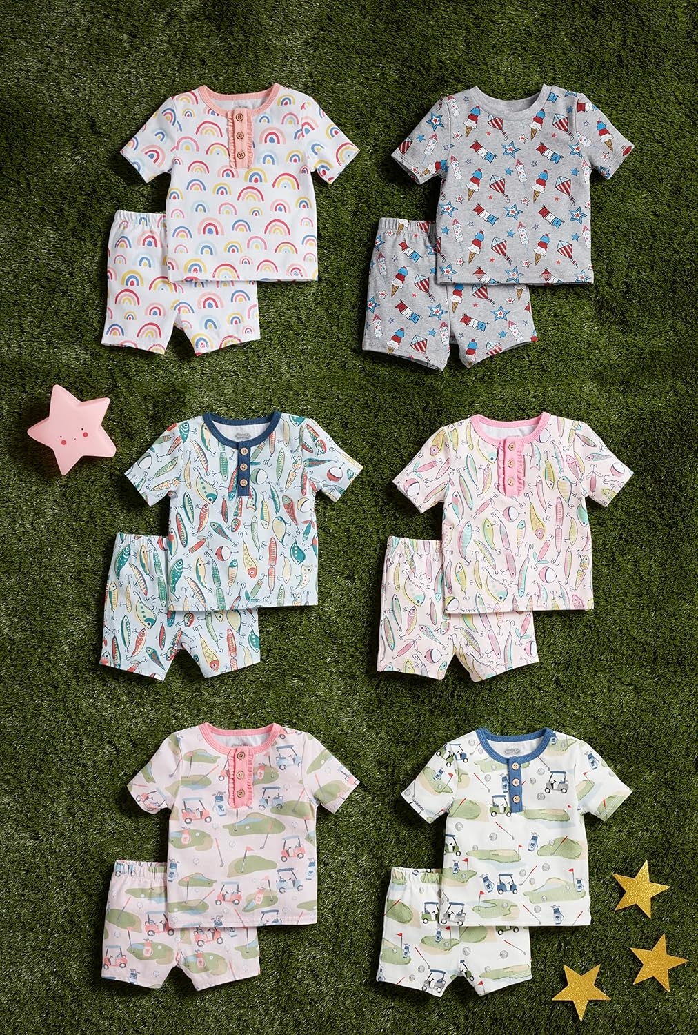 image:imageMud Pie Boys Kids Fishing Lure Pajama SetGolf