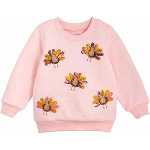 Mud Pie Turkey Sequin Sweatshirt, Girls Sweatshirt, Holiday Outfit, Giftable Kids Clothing, Seasonal Outfit, Photo Ready Style
