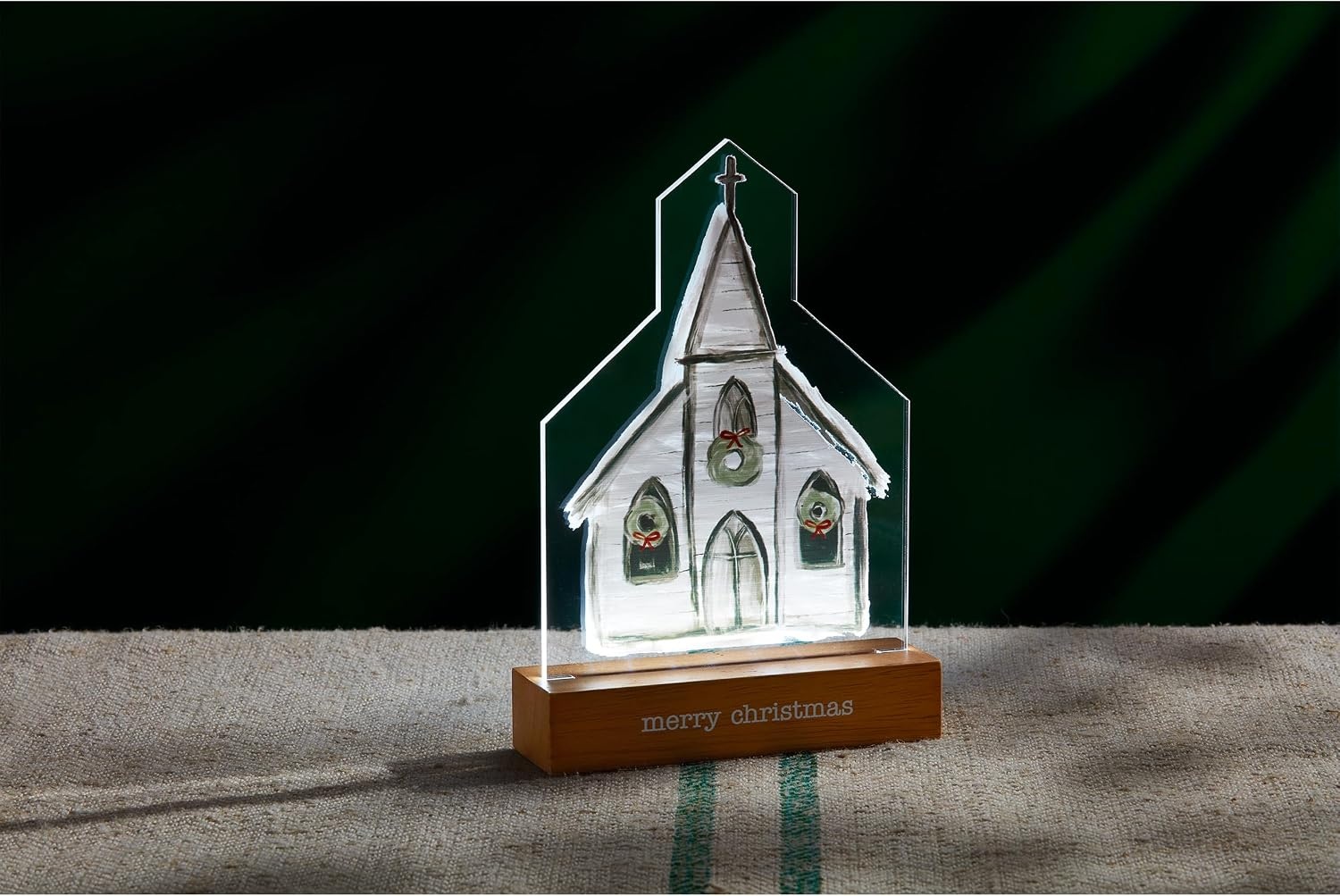 image:imageMud Pie Led Acrylic Church Sitter 8 12 x 6