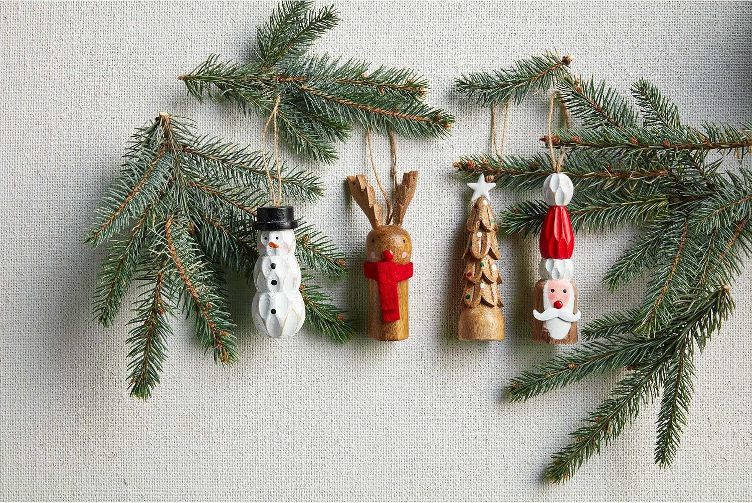 image:imageMud Pie Wood Peg Ornaments Snowman Approx 5 12