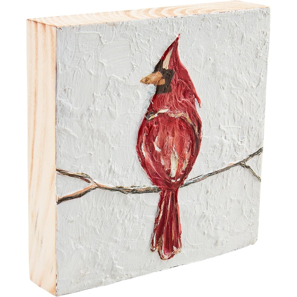 image:imageMud Pie Cardinal Wood Plaque 6 x 6