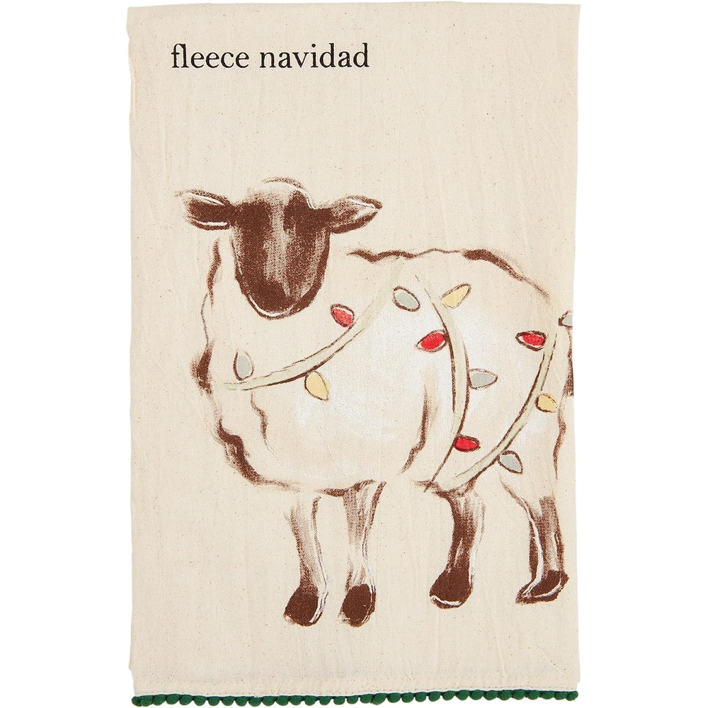 image:imageMud Pie Christmas Farm Towel Sheep 26 x 16 12