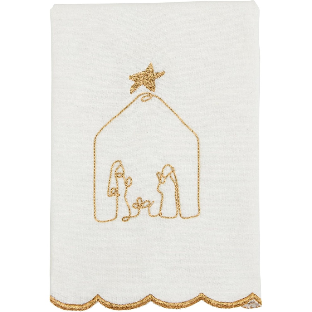 image:imageMud Pie Embroidery Towel Nativity 21 x 14