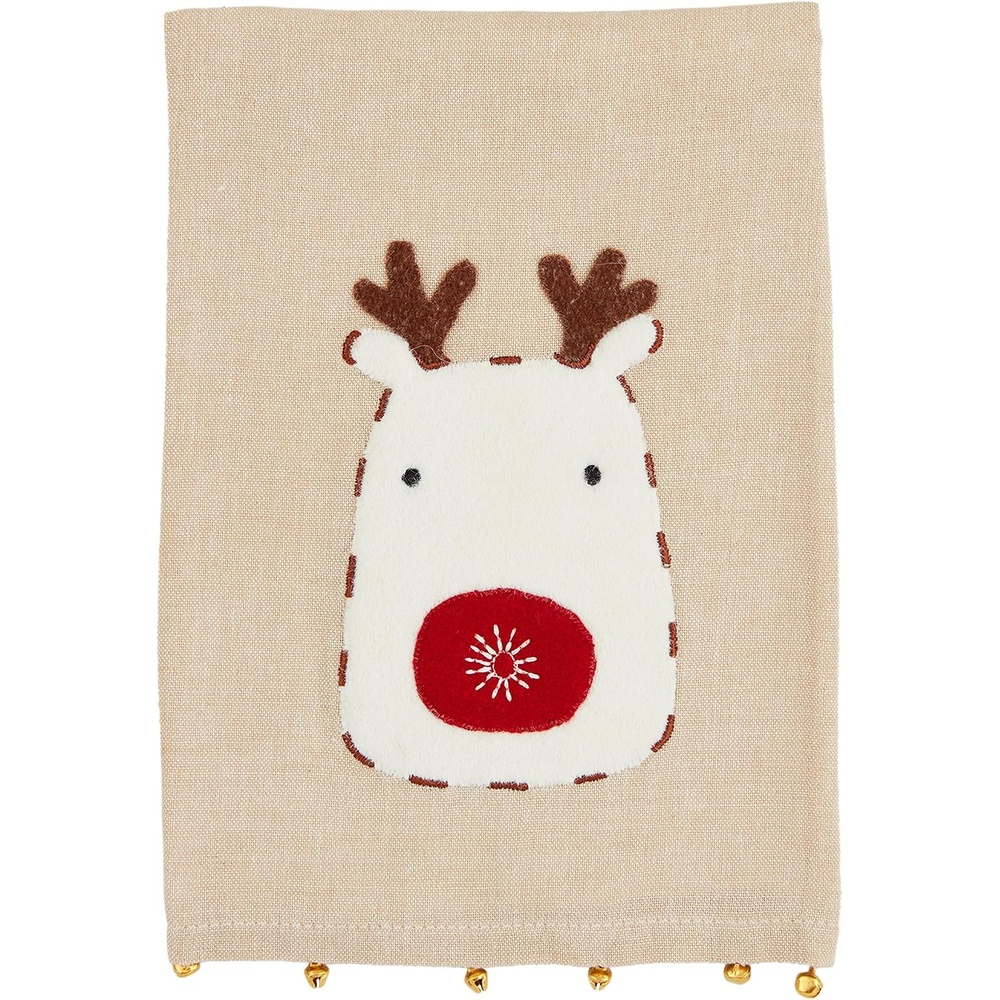 image:imageMud Pie Felt Applique Farm Towels Deer 21 x 14
