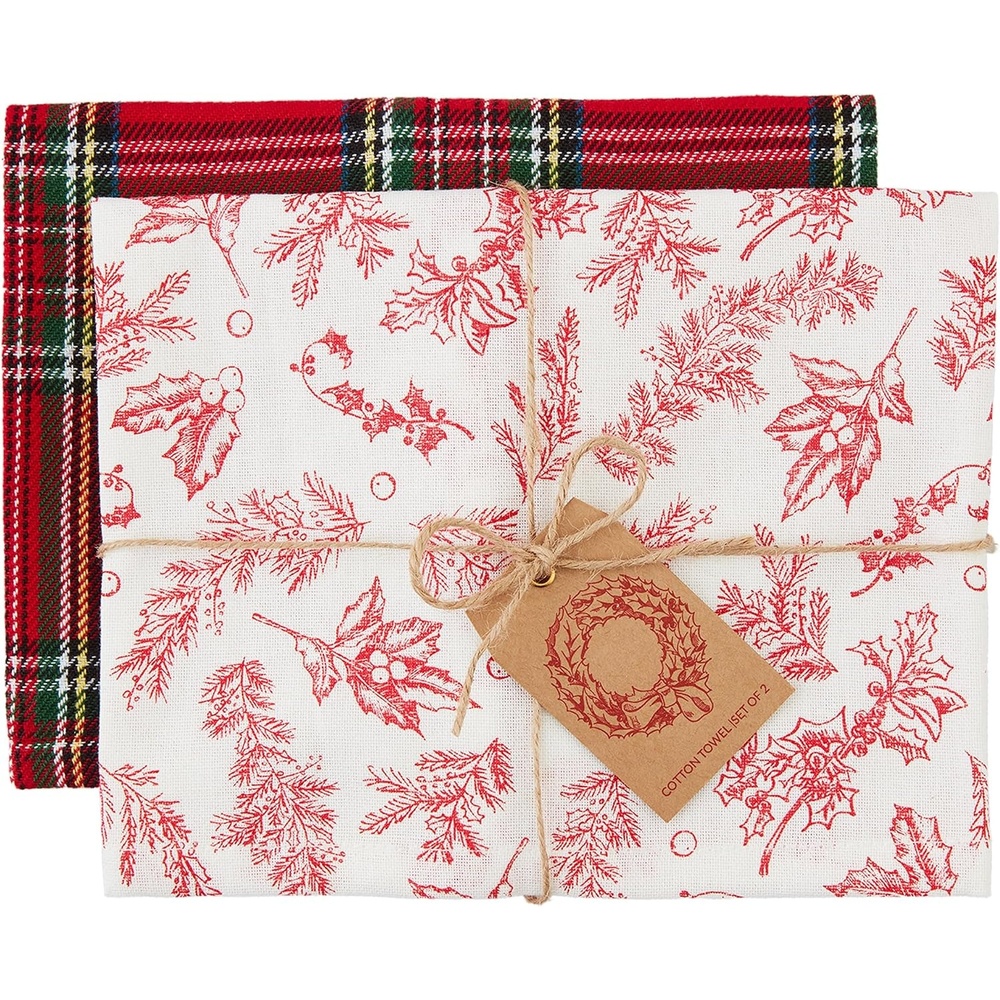 image:imageMud Pie Holly Toile Towel Set 26 x 16 12
