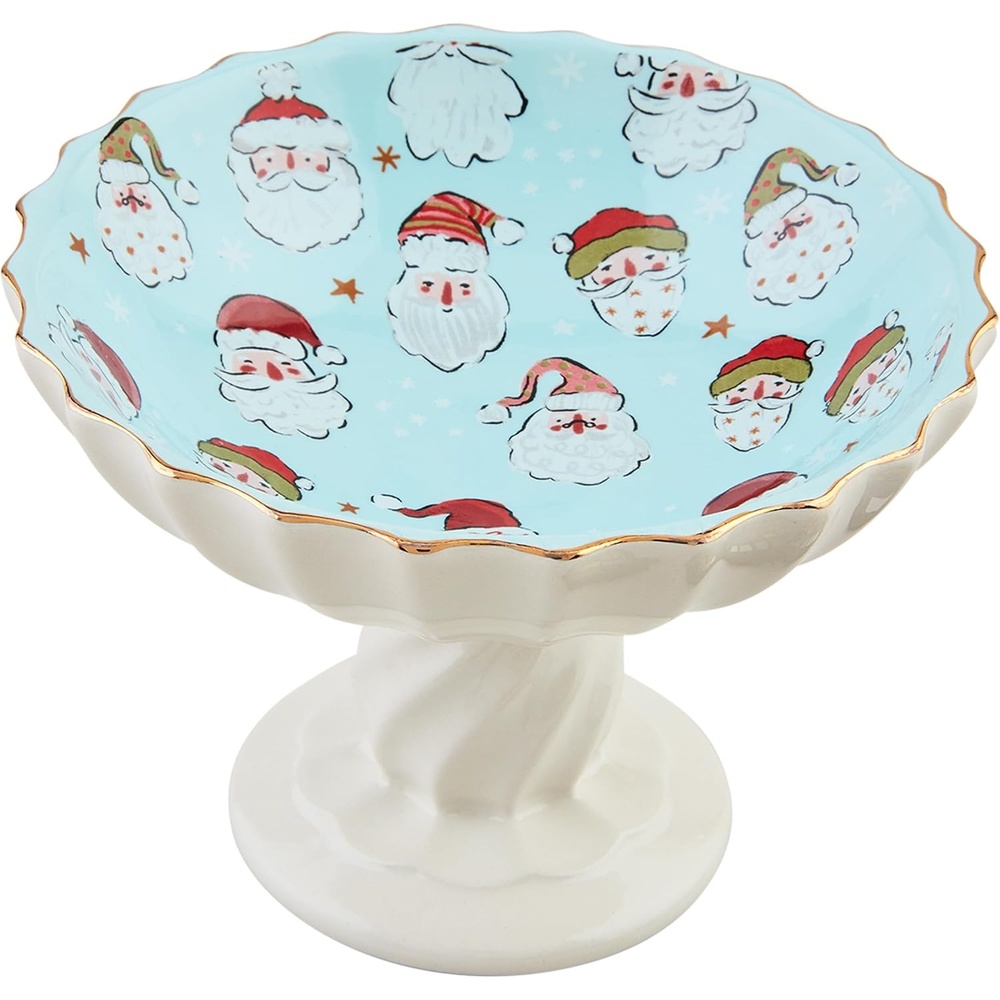 image:imageMud Pie Pedestal Candy Dish Santa 4 12 x 5 12 dia